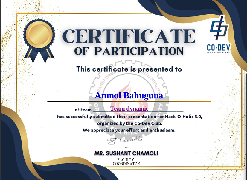 Hack-O-Holic 3.0 certificate or event image