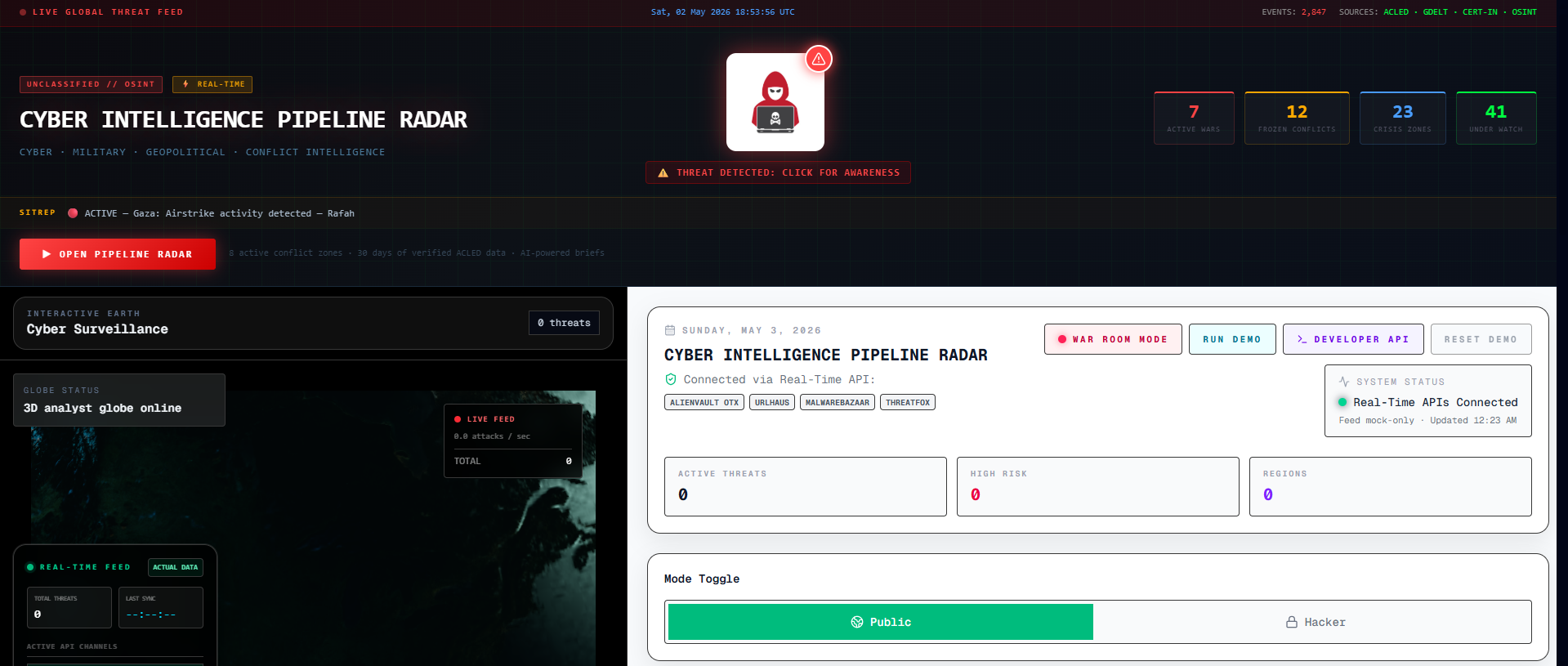 CIPR — Cyber Intelligence Pipeline & Radar